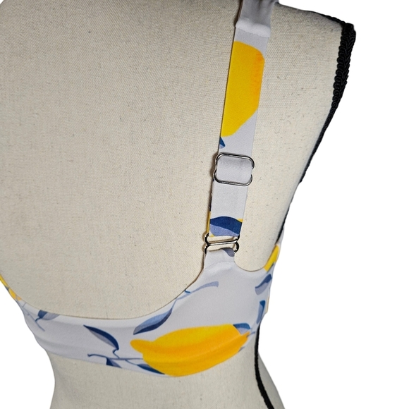 Kitty And Vibe "Florence" Swim Top, Light Blue/Lemons, Size A - Picture 7 of 13